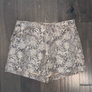 Zara snakeskin shorts